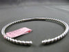 ESTATE .30CT DIAMOND 14KT WHITE GOLD BEAD 3D CLASSIC FLEXIBLE BANGLE BRACELET