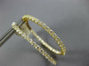 LARGE 2.91CT DIAMOND 18KT YELLOW GOLD INSIDE OUT SHARE PRONG OVAL HOOP EARRINGS