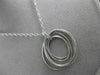 ESTATE LARGE .13CT DIAMOND 14KT WHITE GOLD 3D MULTI OVAL HANDCRAFTED PENDANT