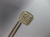 ESTATE .75CT DIAMOND 14KT WHITE GOLD CLASSIC CLUSTER SQUARE HALO STUD EARRINGS