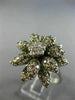 ESTATE LARGE 1.26CT WHITE & CHOCOLATE FANCY DIAMOND 14KT YELLOW GOLD RING #26265