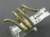 ESTATE LARGE .72CT DIAMOND 14KT YELLOW GOLD 3D MULTI ROW WAVE SNAKE SWIRL RING