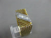 ANTIQUE .35CT BAGUETTE DIAMOND 14K 2 TONE GOLD FILIGREE MENS RING 8.5MM #11634