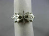 ESTATE LARGE 1.55CT DIAMOND 14KT WHITE GOLD 3D SEMI MOUNT ENGAGEMENT RING #18168