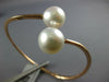 LARGE AAA SOUTH SEA PEARL 18KT ROSE GOLD CLASSIC 3D CRISS CROSS BANGLE BRACELET
