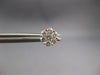 ESTATE .59CT DIAMOND 14KT WHITE GOLD 3D CLASSIC FLOWER STUD EARRINGS