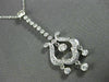 ANTIQUE LONG 1.0CT DIAMOND 14KT WHITE GOLD FLOATING CHANDELIER PENDANT #15422