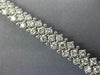 ESTATE WIDE 4.34CT DIAMOND 14KT WHITE GOLD 3D MULTI ROW CLASSIC TENNIS BRACELET