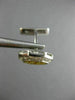 ESTATE LARGE 1.5CT WHITE & INTENSE FANCY YELLOW DIAMOND 18K WHITE GOLD CUFFLINKS