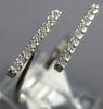 ESTATE .20CT DIAMOND 18KT WHITE GOLD 3D CLASSIC DOUBLE BAR CRISS CROSS LOVE RING