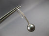 LARGE .32CT DIAMOND & AAA TAHITIAN PEARL 14KT WHITE GOLD 3D BAR HANGING EARRINGS
