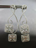 LARGE 4.11CT DIAMOND 18KT WHITE GOLD CLUSTER INVISIBLE INFINITY HANGING EARRINGS
