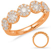 ESTATE .81CT DIAMOND 14KT ROSE GOLD 3D MULTI FLOWER FILIGREE MILGRAIN FUN RING