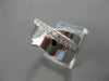 ESTATE WIDE .54CT DIAMOND 14KT WHITE GOLD CRISSCROSS DESIGN FUN RING 13mm #9491