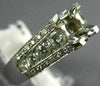 ESTATE WIDE .80CT DIAMOND 14KT WHITE GOLD 3D SEMI MOUNT ENGAGEMENT RING #17694