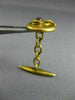 ANTIQUE .30CT AAA RUBY 18KT YELLOW GOLD SWIRL SNAKE CIRCULAR FUN MEN'S CUFFLINKS