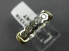 ESTATE .4CT DIAMOND 14K TWO TONE GOLD SEMI BEZEL WEDDING ANNIVERSARY RING #21318