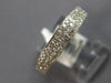 WIDE .88CT DIAMOND 14KT WHITE GOLD 3 ROW PAVE ETERNITY WEDDING ANNIVERSARY RING