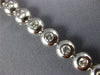 LARGE 2.20CT DIAMOND 14KT WHITE GOLD ROUND BEZEL CLASSIC TENNIS BRACELET #1481