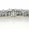 LARGE 8.96CT DIAMOND 18K WHITE GOLD ROUND & BAGUETTE MULTI SQUARE 3 ROW BRACELET