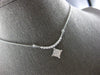 .50CT DIAMOND 14KT WHITE GOLD 3D ROUND & PRINCESS INVISIBLE GEOMETRICAL NECKLACE