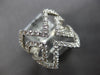 ESTATE LARGE 1.38CT DIAMOND 18KT WHITE GOLD 3D CLASSIC GEOMETRICAL FUN RING