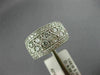 WIDE 1.50CT DIAMOND 14KT WHITE GOLD 3D MILGRAIN SEMI ETERNITY ANNIVERSARY RING