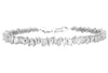 5.39CT DIAMOND 18KT WHITE GOLD 3D TAPERED BAGUETTE FLEXIBLE CUFF BANGLE BRACELET
