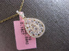 LARGE .77CT DIAMOND 14KT YELLOW GOLD 3D ROUND CLUSTER TEAR DROP FLOATING PENDANT