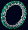 3.10CT AAA EMERALD 14K WHITE GOLD 3D CLASSIC SHARED PRONG ETERNITY FUN LOVE RING