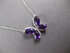 1.89CT DIAMOND & AAA AMETHYST 14KT WHITE GOLD 3D MULTI SHAPE BUTTERFLY NECKLACE