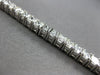 ESTATE LARGE 9.36CT DIAMOND 14K WHITE GOLD 3D PRINCESS INVISIBLE TENNIS BRACELET