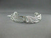 ANTIQUE WIDE 5.48CT DIAMOND 18KT WHITE GOLD BANGLE BRACELET F VS/VVS  #G00114