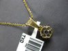 ESTATE .25CT DIAMOND 14KT YELLOW GOLD 3D CLASSIC CLUSTER LOVE FLOATING PENDANT