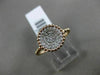 ESTATE .23CT ROUND DIAMOND 14KT ROSE GOLD 3D BEAD CIRCLE MILGRAIN PAVE ROPE RING