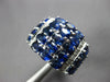 LARGE 5.96CT DIAMOND & AAA SAPPHIRE 18K WHITE GOLD OVAL & ROUND ANNIVERSARY RING