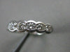 ANTIQUE .70CT DIAMOND 14K WHITE GOLD BEZEL WEDDING ANNIVERSARY RING 4M FG 9684