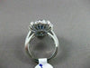 ANTIQUE LARGE 3.57CT DIAMOND & AAA SAPPHIRE 18KT WHITE GOLD OVAL CLUSTER RING
