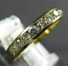 ESTATE .65CT DIAMOND 14KT YELLOW GOLD ROUND CHANNEL ANNIVERSARY RING 3mm 14574