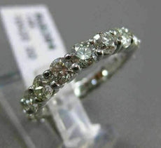 ESTATE 2.69CT DIAMOND 14KT WHITE GOLD SHARED PRONG CLASSIC ETERNITY WEDDING RING