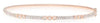 1.41CT DIAMOND 14KT ROSE GOLD 3D PAST PRESENT FUTURE BY THE YARD BANGLE BRACELET