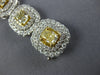 EXTRA LARGE 51.47CT WHITE & CANARY DIAMOND 18KT 2 TONE GOLD DOUBLE HALO NECKLACE