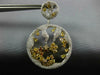 LARGE 12.15CT WHITE & FANCY YELLOW DIAMOND 18KT GOLD 3D GLOBE HANGING EARRINGS