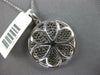 1.84CT WHITE & BLACK DIAMOND 14K WHITE GOLD CIRCULAR PEACE SIGN FLOATING PENDANT