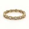 LARGE .45CT DIAMOND 18K ROSE GOLD MULTI BAND ETERNITY STACKABLE ANNIVERSARY RING