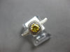 .53CT WHITE & FANCY YELLOW DIAMOND 18KT WHITE GOLD 3D FILIGREE ENGAGEMENT RING