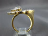 ESTATE LARGE .85CT DIAMOND 14KT TWO TONE GOLD 3D MULTI LEAF CIRCULAR FUN RING