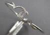 ESTATE .26CT DIAMOND 14KT WHITE GOLD 3D DOUBLE HEART LOVE KNOT BANGLE BRACELET