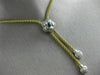 ESTATE .72CT DIAMOND & AAA SAPPHIRE 14K YELLOW GOLD FLOWER LARIAT NECKLACE 21669