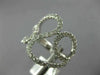 ESTATE WIDE .95CT DIAMOND 18K WHITE GOLD 3D MULTI WAVE HORSE SHOE LUCKY FUN RING